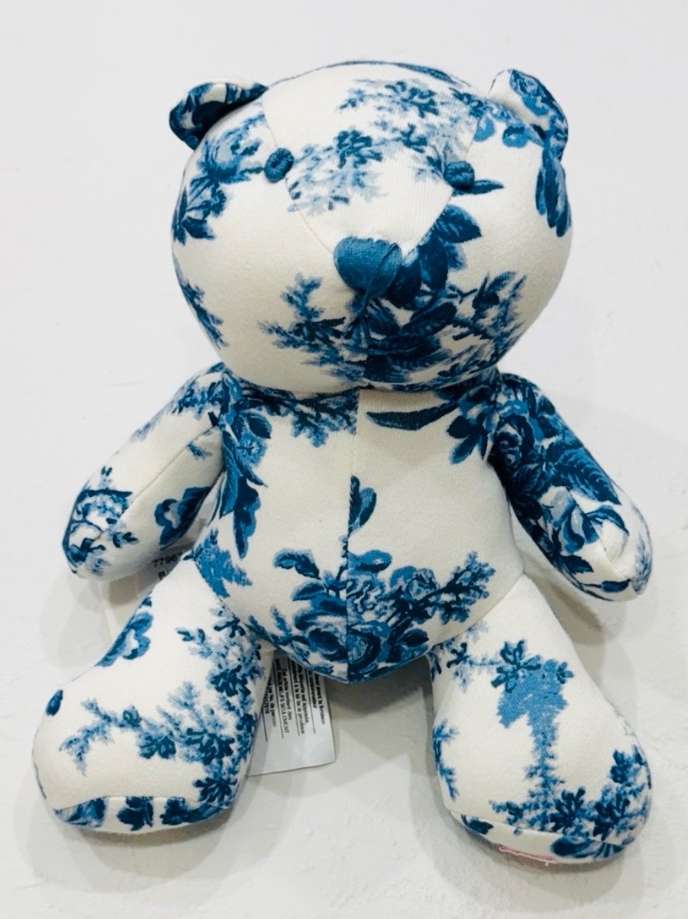 Love Shack Fancy for Baby Gap Limited Edition Blue Floral Toile Teddy Bear - Picture 6 of 6